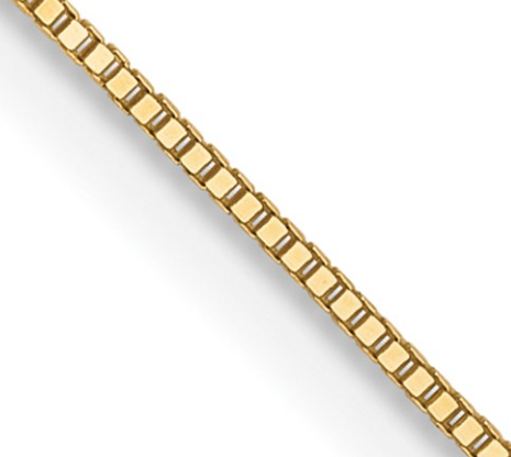 5108-18 10K Yellow Gold 18Inch .5mm Baby Baby Box Chain 0