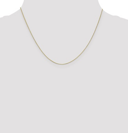 5108-18 10K Yellow Gold 18Inch .5mm Baby Baby Box Chain 0