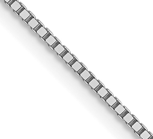 5261-18 10K White Gold .85mm Box Chain 0