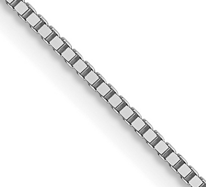 5261-18 10K White Gold .85mm Box Chain 0
