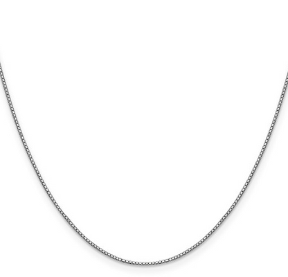 5261-18 10K White Gold .85mm Box Chain 0