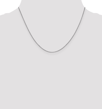 5261-18 10K White Gold .85mm Box Chain 0