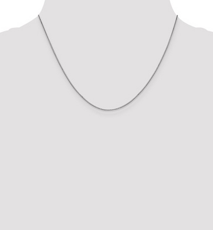 5261-18 10K White Gold .85mm Box Chain 0