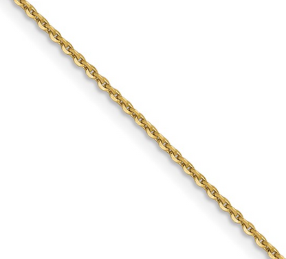 5337-16 10K Yellow Gold 16Inch 1.0mm Diamond Cut Cable Chain 0
