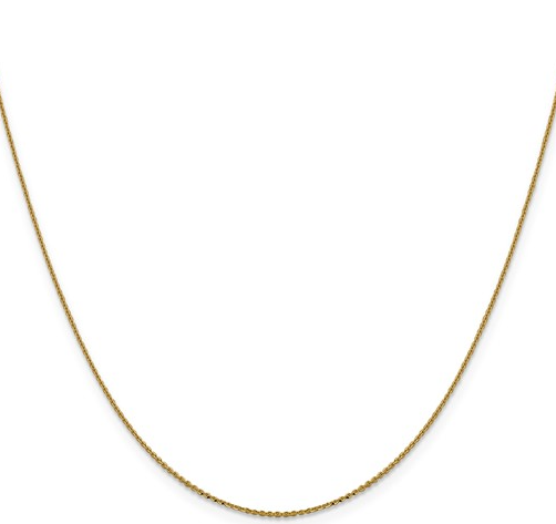 5337-16 10K Yellow Gold 16Inch 1.0mm Diamond Cut Cable Chain 0