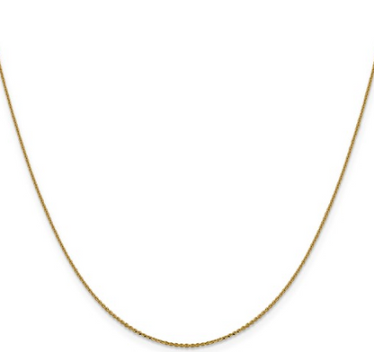 5337-16 10K Yellow Gold 16Inch 1.0mm Diamond Cut Cable Chain 0