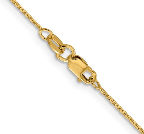 5337-16 10K Yellow Gold 16Inch 1.0mm Diamond Cut Cable Chain 0