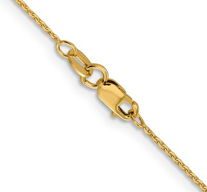 5337-16 10K Yellow Gold 16Inch 1.0mm Diamond Cut Cable Chain 0