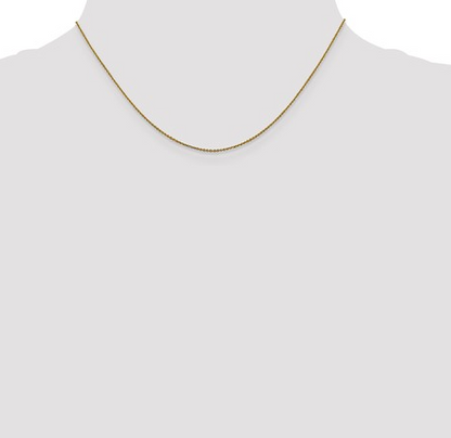 5337-16 10K Yellow Gold 16Inch 1.0mm Diamond Cut Cable Chain 0