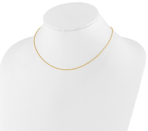 5391-16+2 10K Yellow Gold 1.0mm 16Inch Singapore 1in+1in Adjustable Chain 0