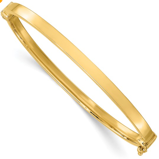 10LF652 10K Yellow Gold Polished Hinged Bangle Bracelet 0