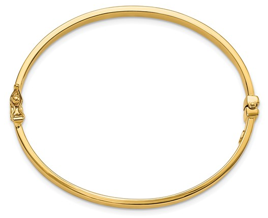 10LF652 10K Yellow Gold Polished Hinged Bangle Bracelet 0