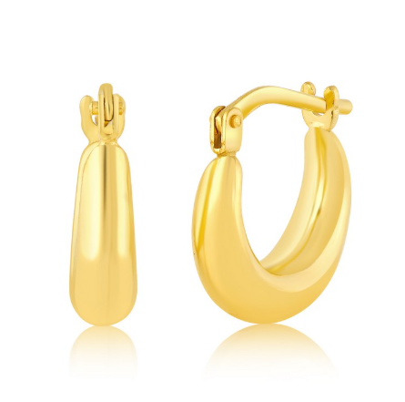 14A-550 14K YG Filled 12mm Hoop Earrings 0