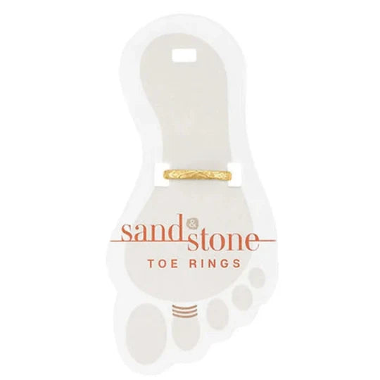 Sand And Stone Toe Rings - Gold Tone