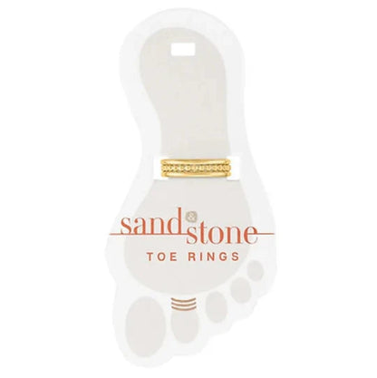 Sand And Stone Toe Rings - Gold Tone 0