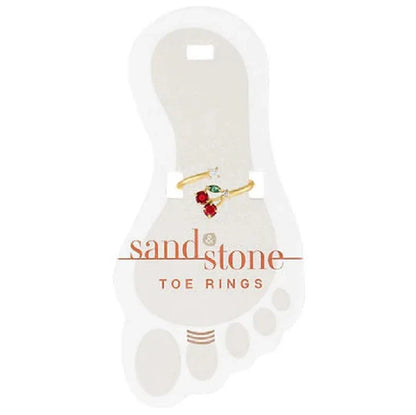 Sand And Stone Toe Rings - Gold Tone 0
