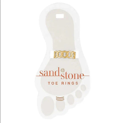 Sand And Stone Toe Rings - Gold Tone 0