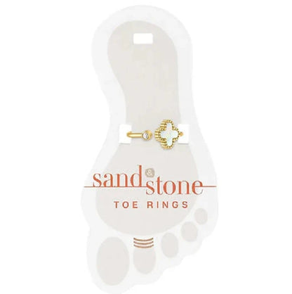 Sand And Stone Toe Rings - Gold Tone 0