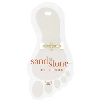 Sand And Stone Toe Rings - Gold Tone 0