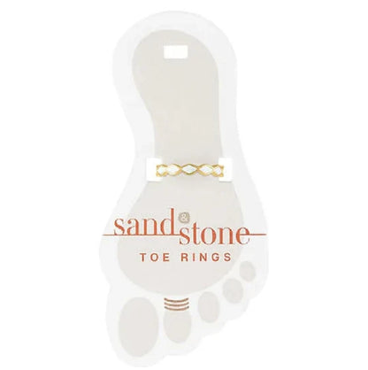 Sand And Stone Toe Rings - Gold Tone 0