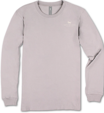 MN-LS-LOGOCAMO-DRFTWOOD Men's Simply Southern Logo Camo Long Sleeve T-Shirt