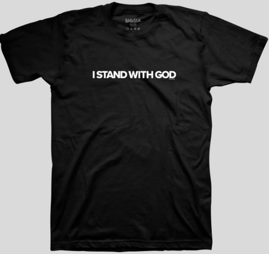 APT5262 Kerusso I Stand with God Short Sleeve Black T-Shirt