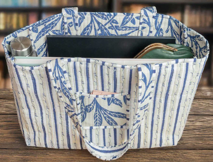 TOTE147 Kerusso Grace & Truth Tote Midnight Leaves