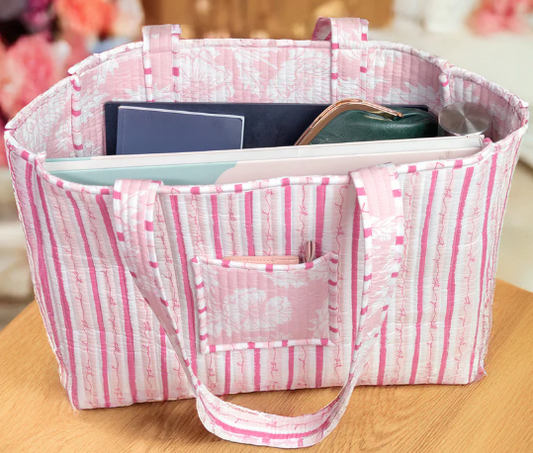 TOTE148 Kerusso Grace & Truth Tote Blush Bloom