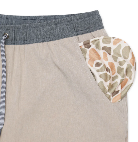AS-K-VENC Burlebo Athletic Short Khaki Heather Venado Camo Liner