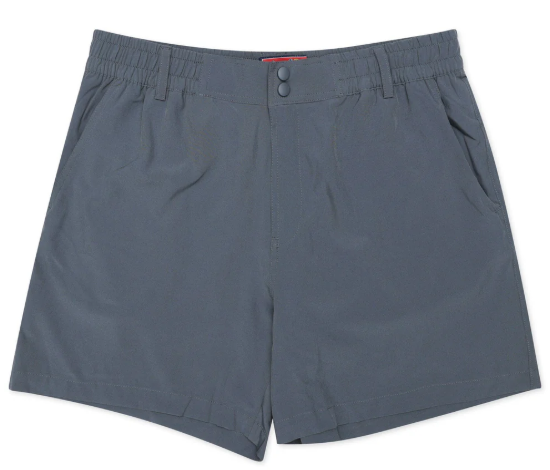 0816-ES-RRG-CDC Burlebo Everyday Short - River Rock Grey - Classic Deer Camo Pocket