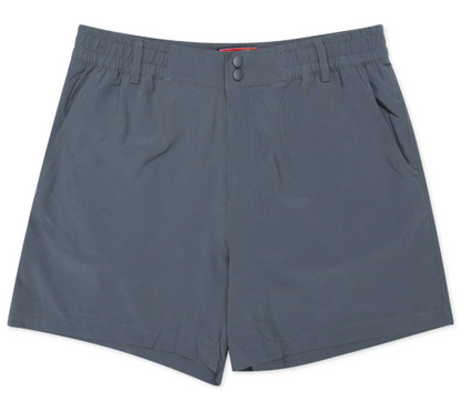 0816-ES-RRG-CDC Burlebo Everyday Short - River Rock Grey - Classic Deer Camo Pocket