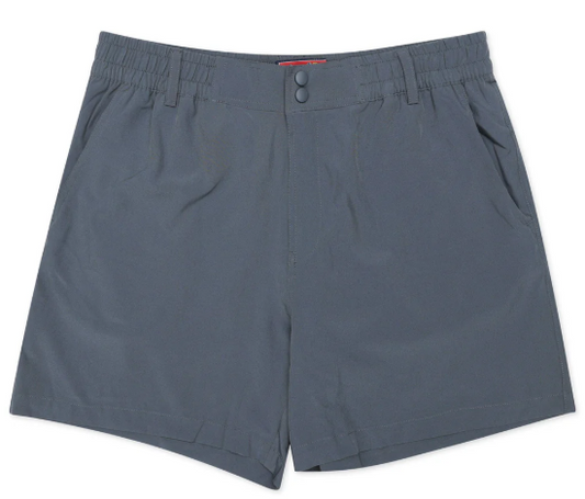 0816-ES-RRG-CDC Burlebo Everyday Short - River Rock Grey - Classic Deer Camo Pocket