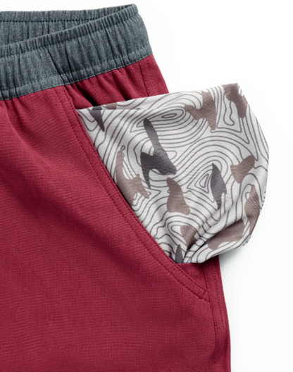 AS-CARD-TDESC Burlebo Athletic Short Cardinal