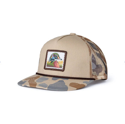 YC-CDSC Youth Burlebo Cap Wood Duck Camo