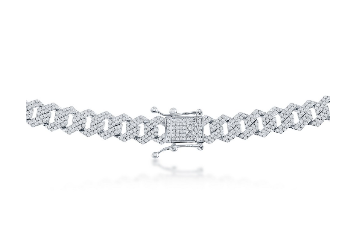 Q-5808-8 SS Classic Imports Sterling Silver 8mm Monaco 4.93ctw Moissanite Bracelet with Certification 0