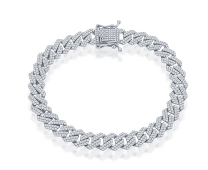 Q-5808-8 SS Classic Imports Sterling Silver 8mm Monaco 4.93ctw Moissanite Bracelet with Certification 0