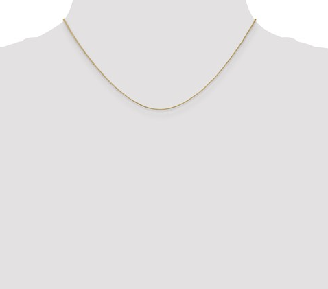 5350-16 10K Yellow Gold .5mm Baby Box Chain - 16" 0
