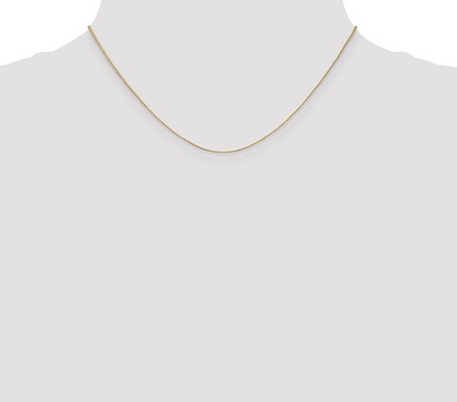 5350-16 10K Yellow Gold .5mm Baby Box Chain - 16" 0