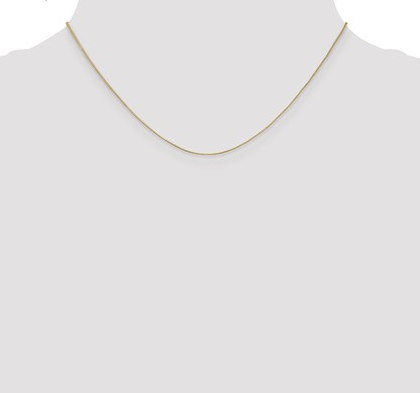 5350-18 10K Yellow Gold .5mm Baby Box Chain - 18" 0
