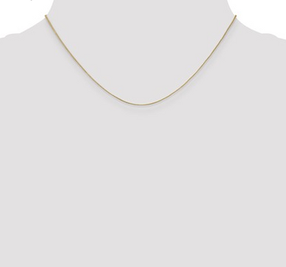 5350-18 10K Yellow Gold .5mm Baby Box Chain - 18" 0