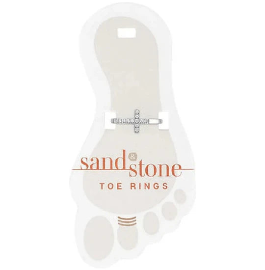 Sand And Stone Toe Rings - Sliver Tone