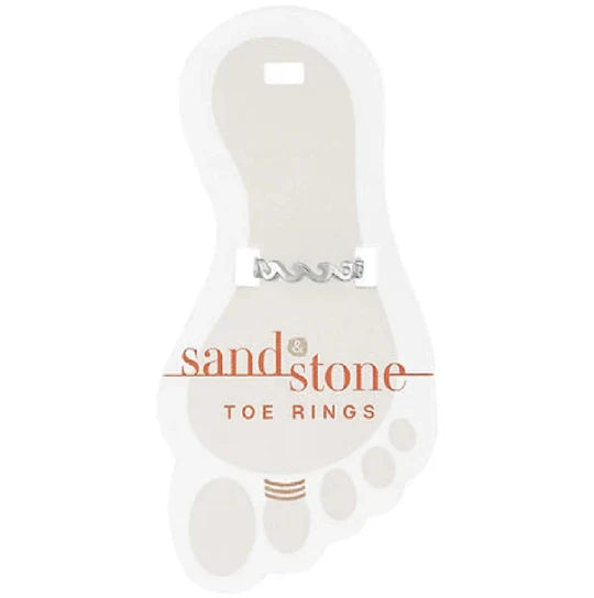 Sand And Stone Toe Rings - Sliver Tone