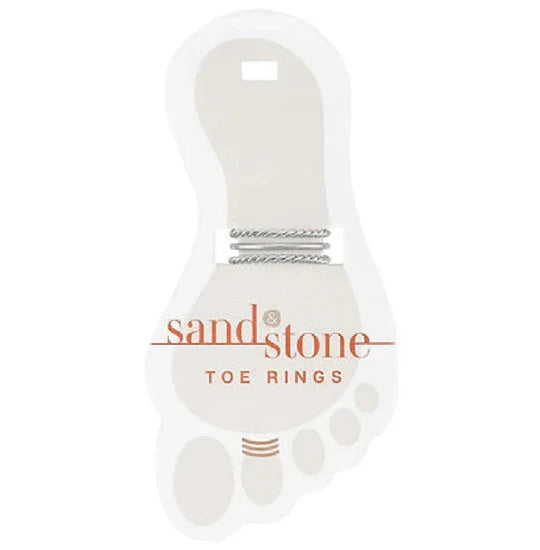 Sand And Stone Toe Rings - Sliver Tone
