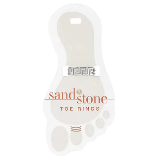 Sand And Stone Toe Rings - Sliver Tone