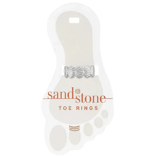 Sand And Stone Toe Rings - Sliver Tone