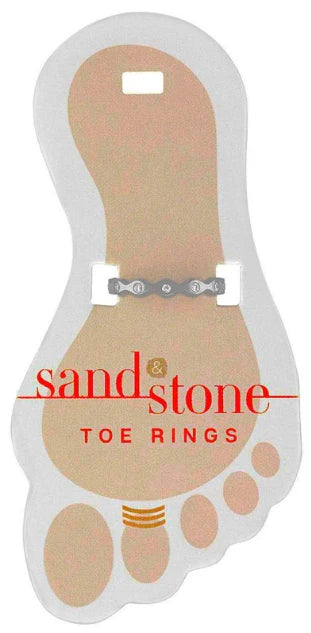 Sand And Stone Toe Rings - Sliver Tone