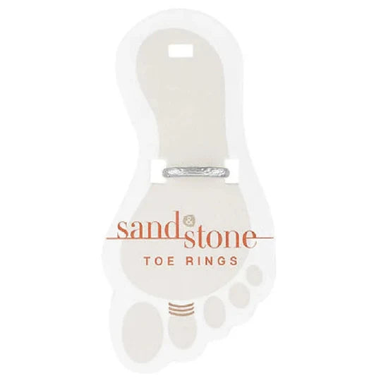 Sand And Stone Toe Rings - Sliver Tone