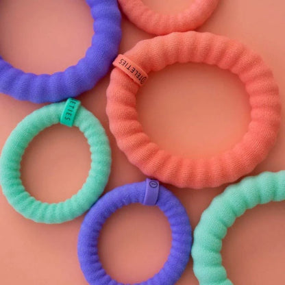 TT-SPX-L-068 Teleties Color Rush Nylon Hair Ties- Small