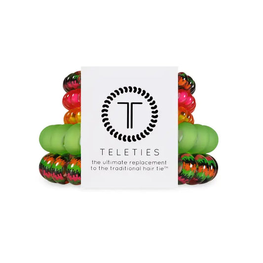 TT-M-071 Teleties Fright Night Mix Pack Hair Ties Green/Orange/Pink