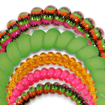 TT-M-071 Teleties Fright Night Mix Pack Hair Ties Green/Orange/Pink